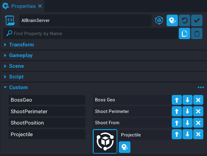 !Projectile Custom Property