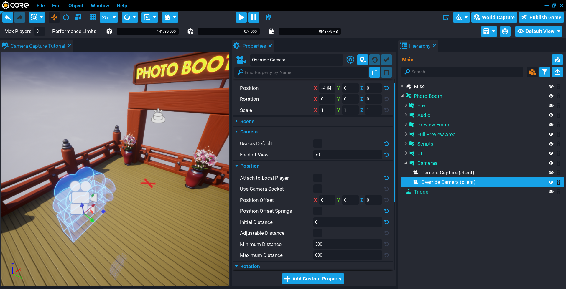 !Camera Override Setup