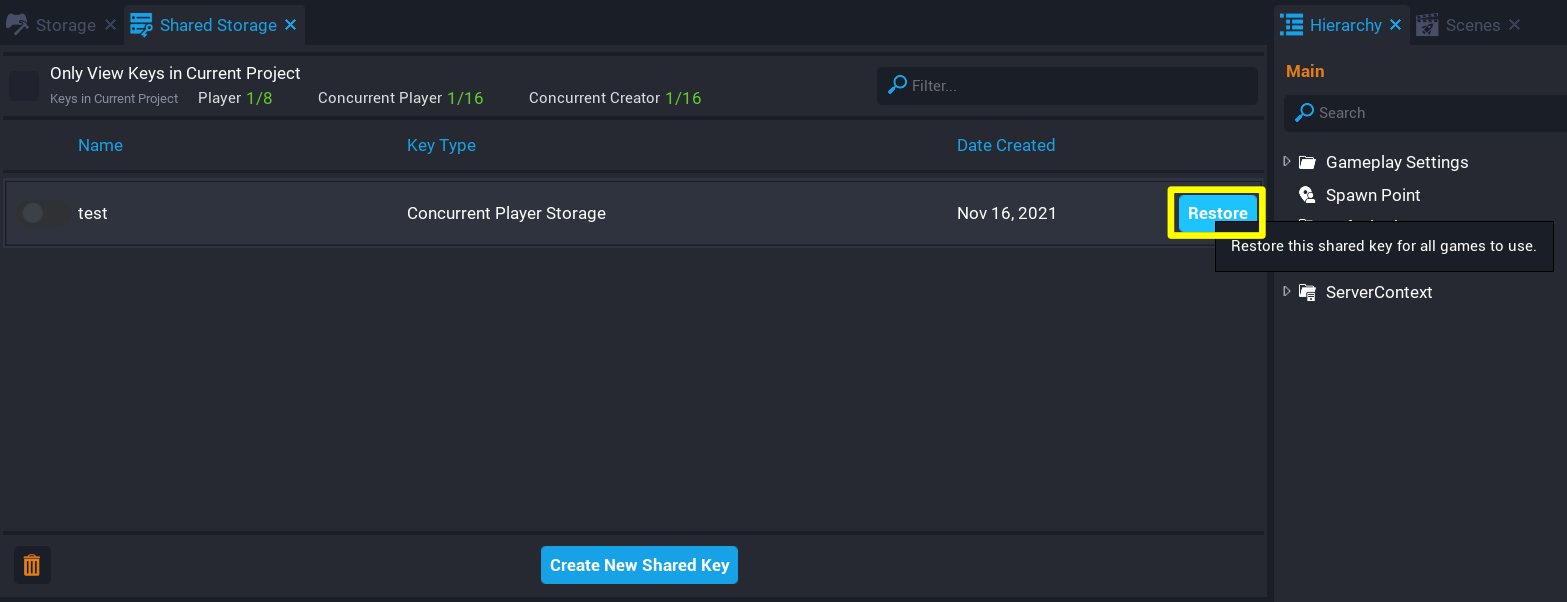 !Restore Deleted Key