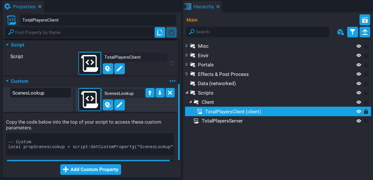 !ScenesLookup Property