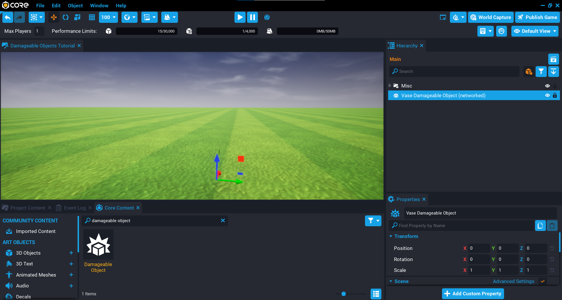 !Vase Damageable Object