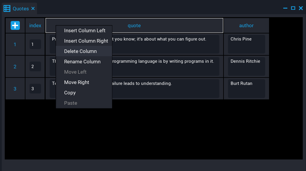 image_tooltip Delete Column