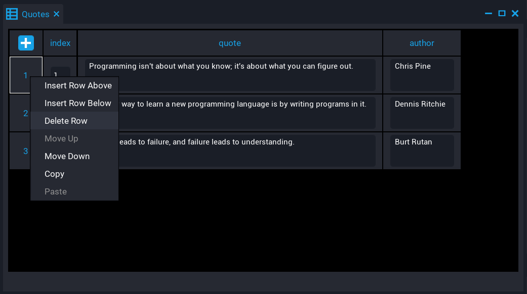 image_tooltip Delete Row