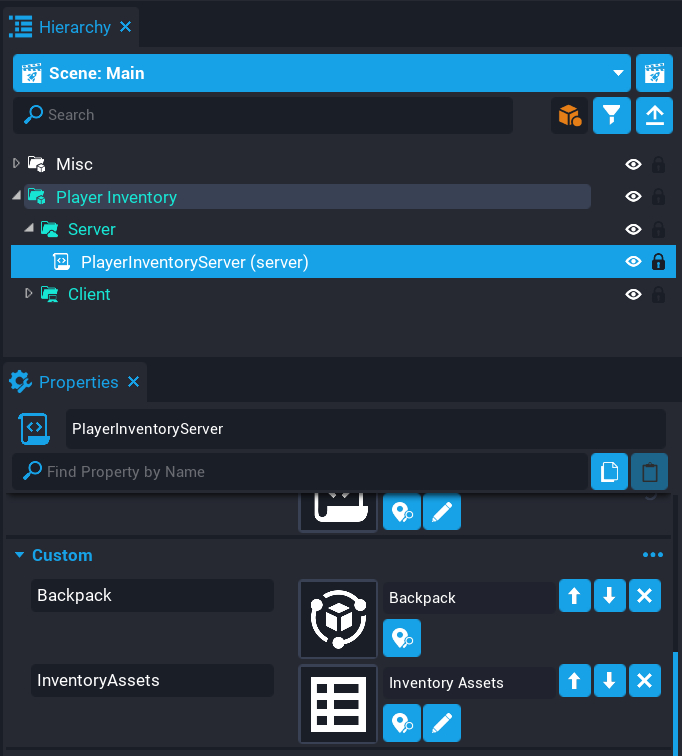 !Player Inventory Server
