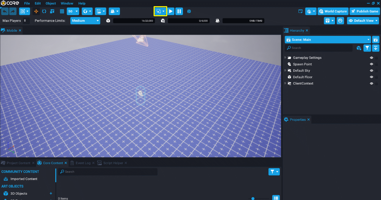 !Device Preview Button
