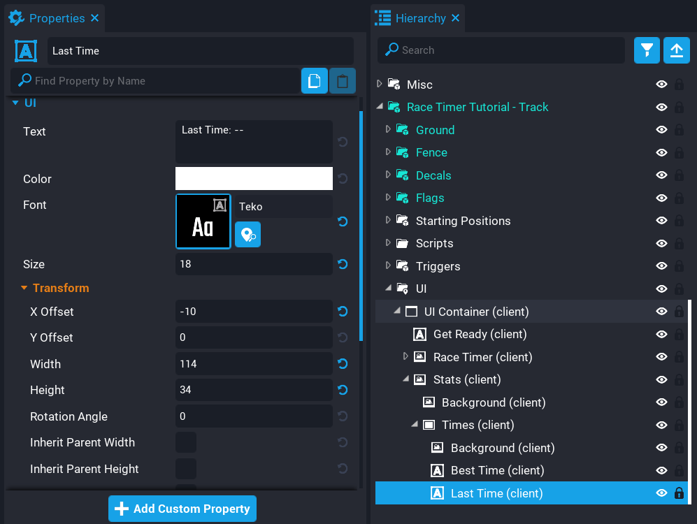 !Last Time Properties