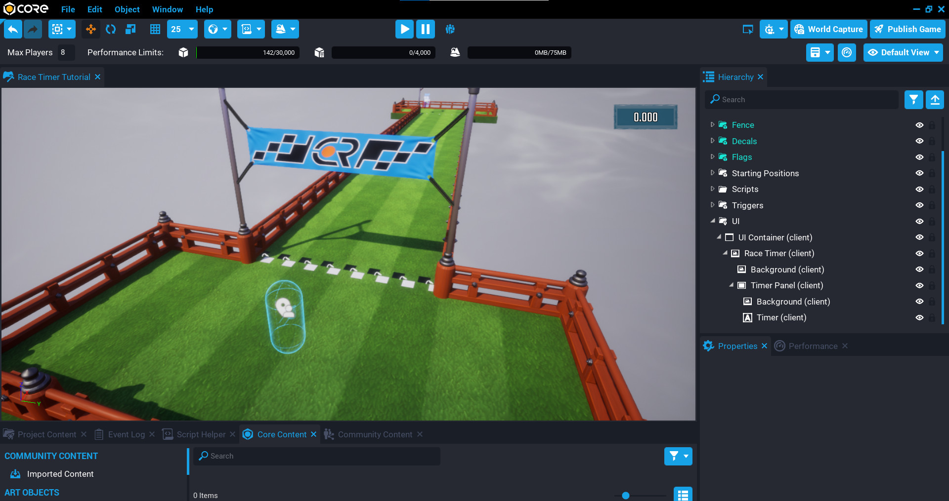 !UI and Race Timer Hierarchy