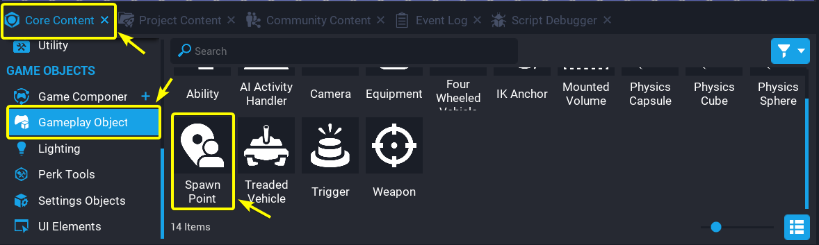 !Where to find spawn settings